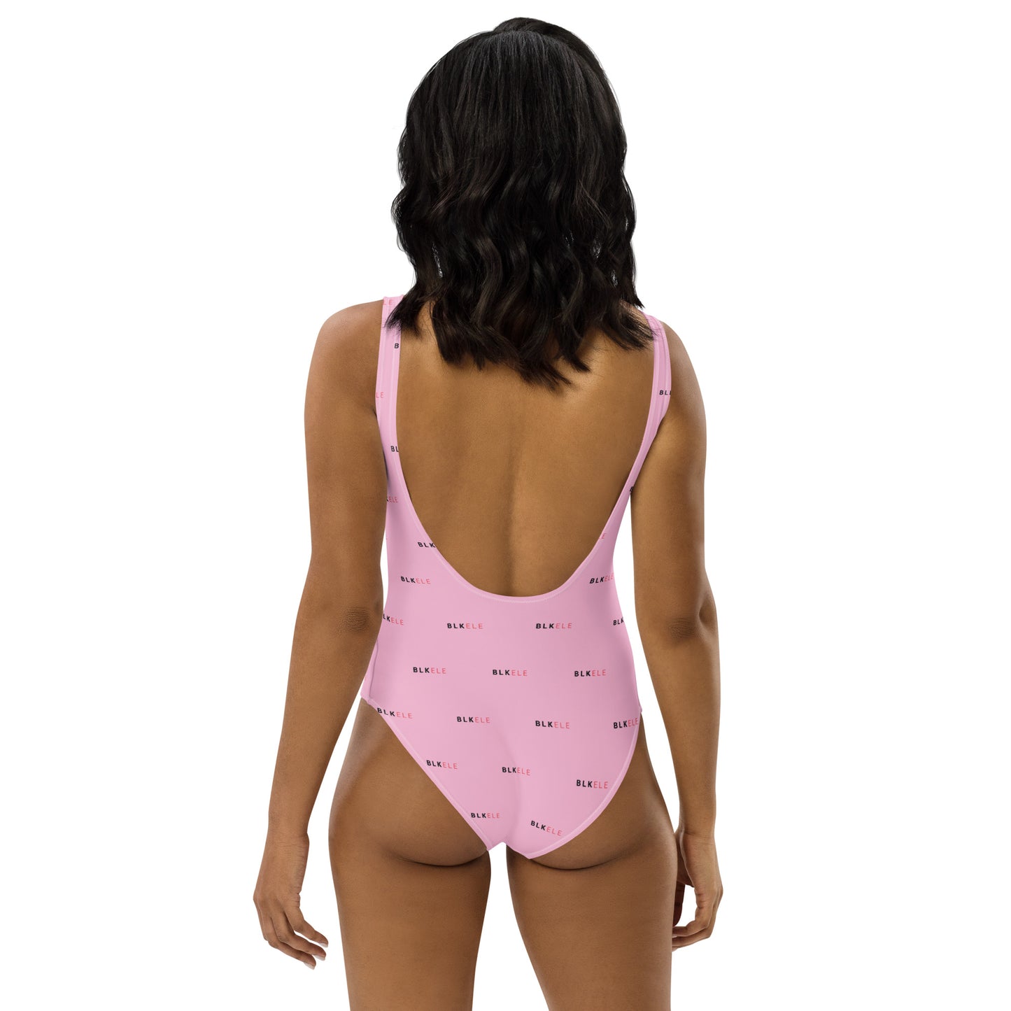 COTTON CANDY BLK ELE PRINT LOGO ONE-PIECE SWIMSUIT (WOMEN'S)