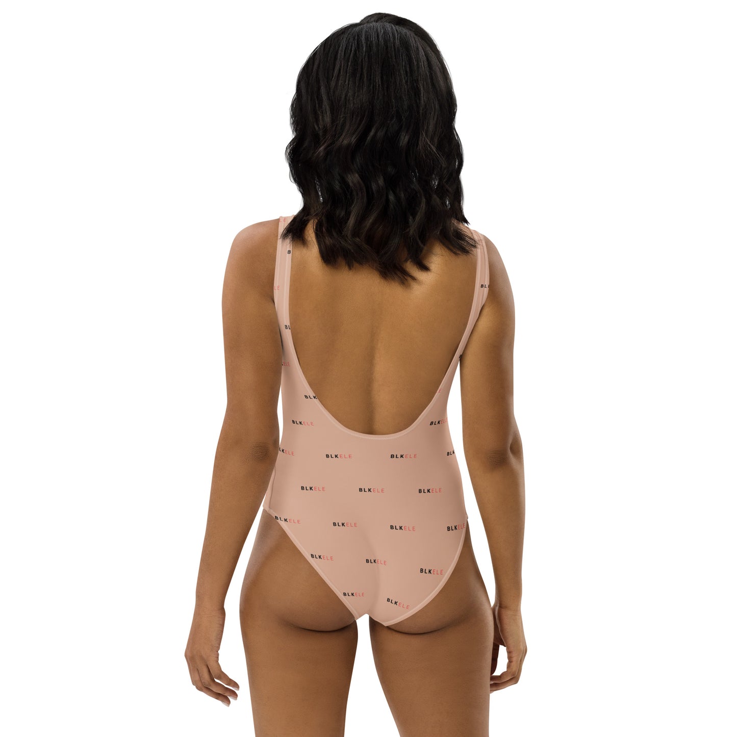 NOT BURBERRY BLK ELE PRINT LOG ONE-PIECE SWIMSUIT (WOMEN'S)
