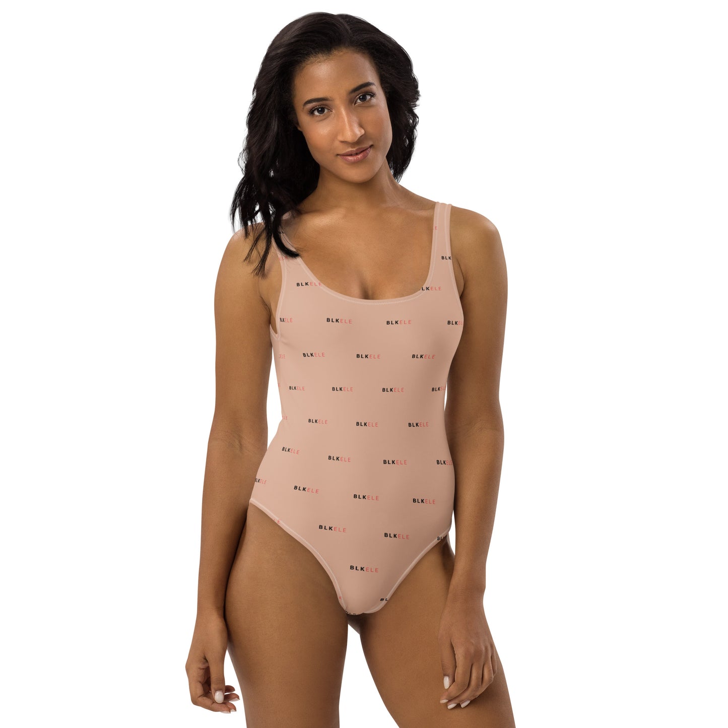 NOT BURBERRY BLK ELE PRINT LOG ONE-PIECE SWIMSUIT (WOMEN'S)