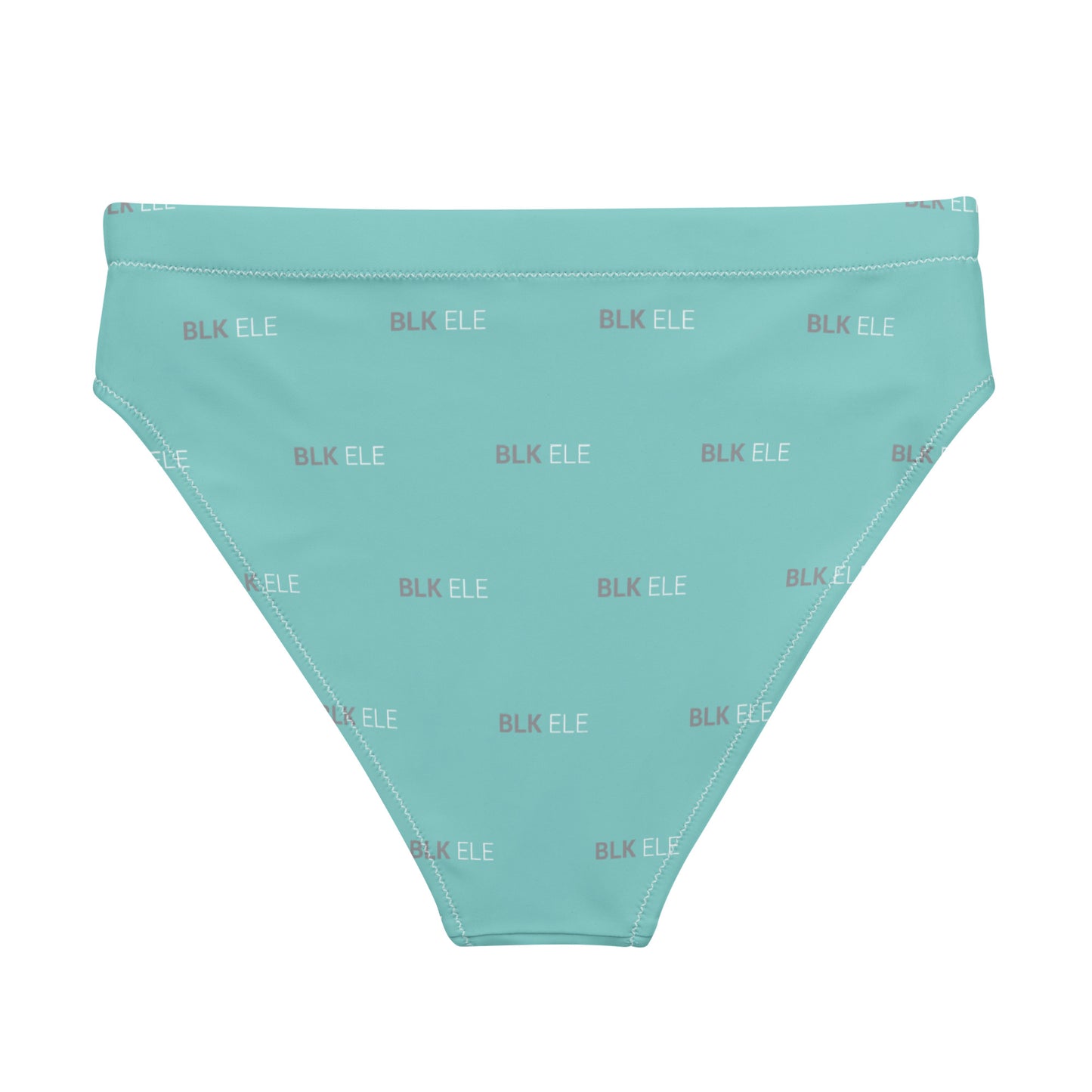 S2NR RECYCLED HIGH WAISTED BIKINI BOTTOMS - (Smoke Gray / Tiffany Mint / Wht)