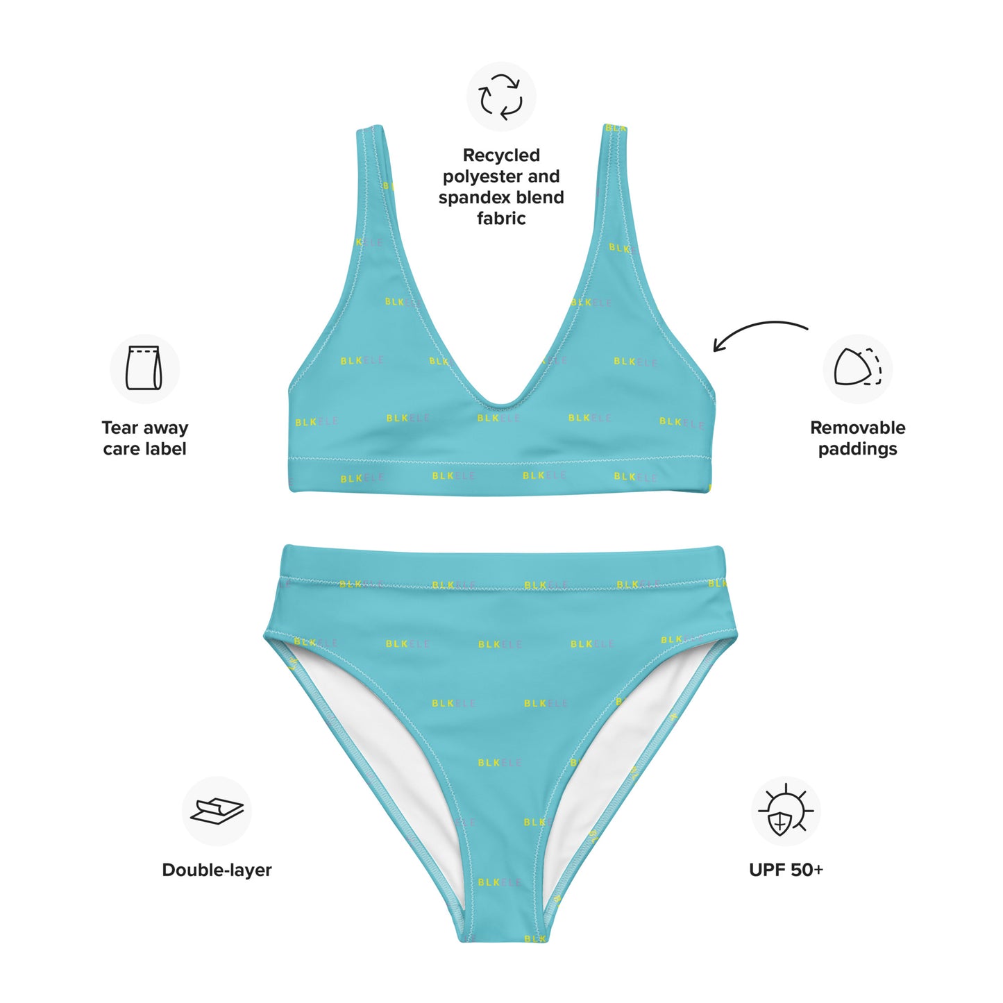 Recycled high-waisted bikini EASTER SUNDAY SAMPLE