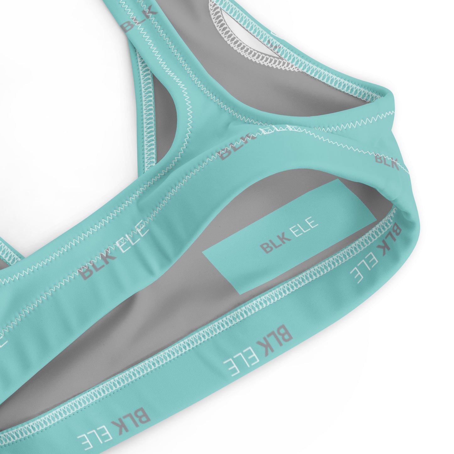 S2NR RECYCLED PADDED BIKINI TOP - (Smoke Gray / Tiffany Mint / Wht)