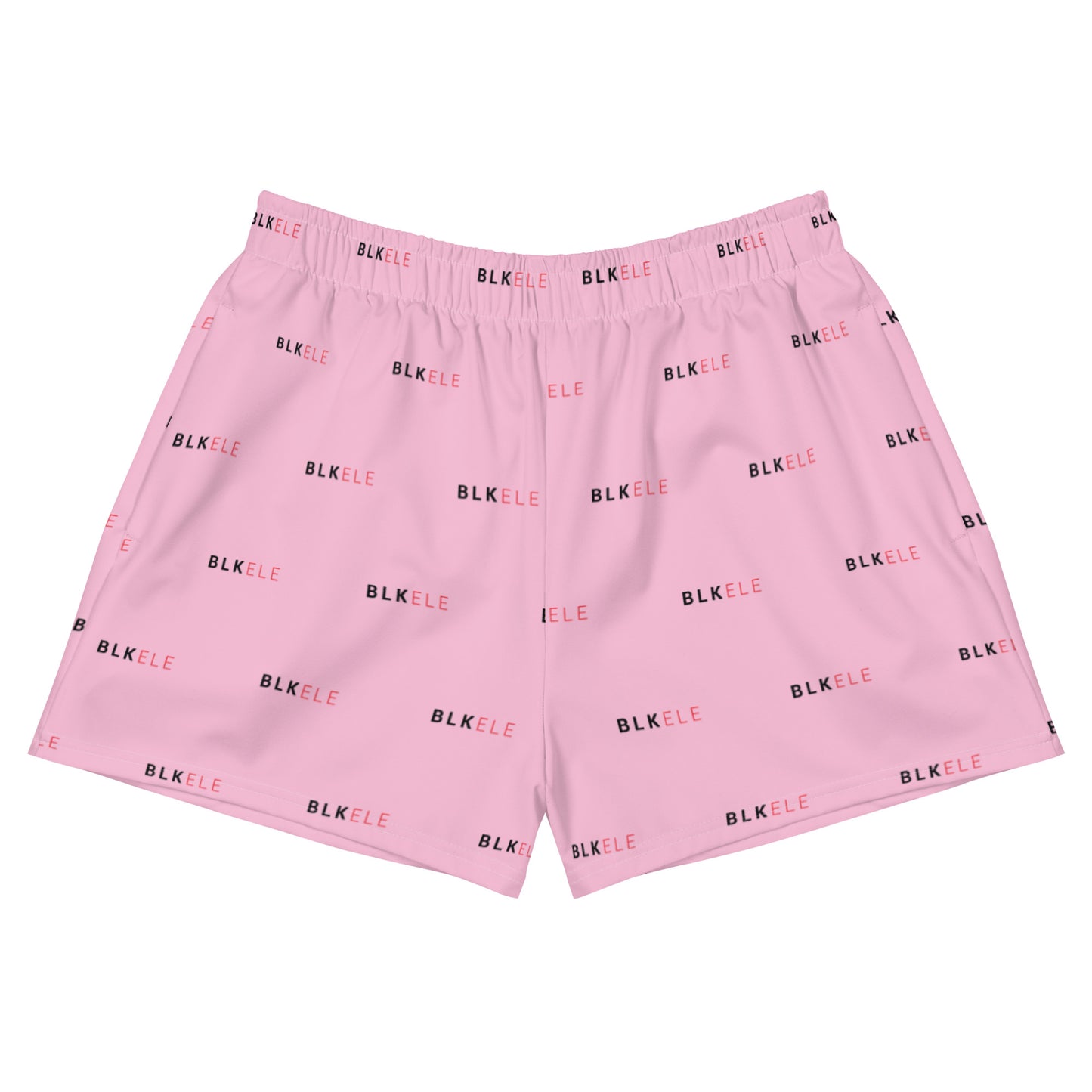 WOMENS BLK ELE PRINT LOGO EVERYTHING SHORTS - COTTON CANDY