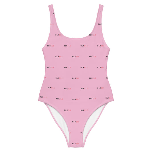COTTON CANDY BLK ELE PRINT LOGO ONE-PIECE SWIMSUIT (WOMEN'S)