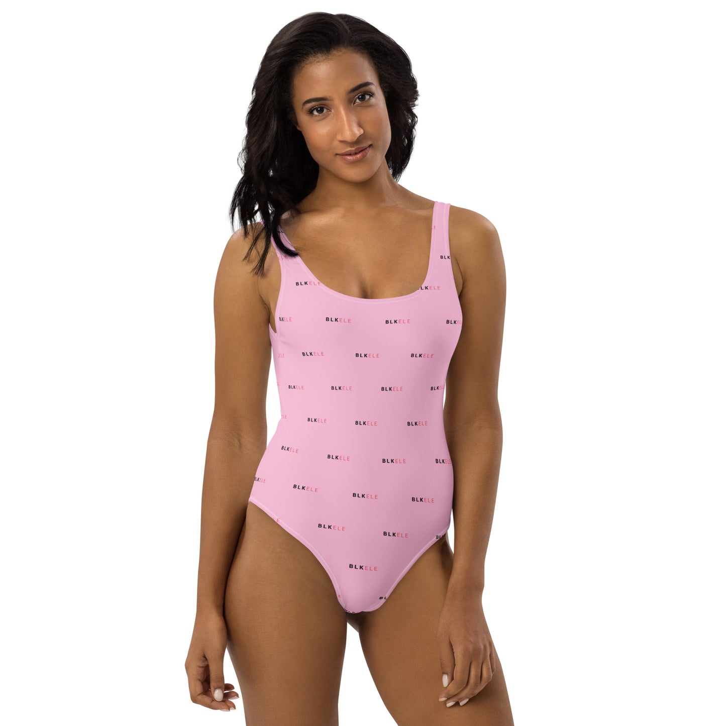COTTON CANDY BLK ELE PRINT LOGO ONE-PIECE SWIMSUIT (WOMEN'S)