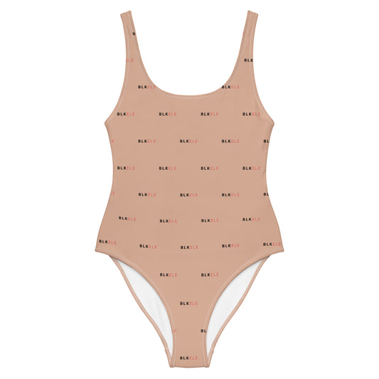 NOT BURBERRY BLK ELE PRINT LOG ONE-PIECE SWIMSUIT (WOMEN'S)