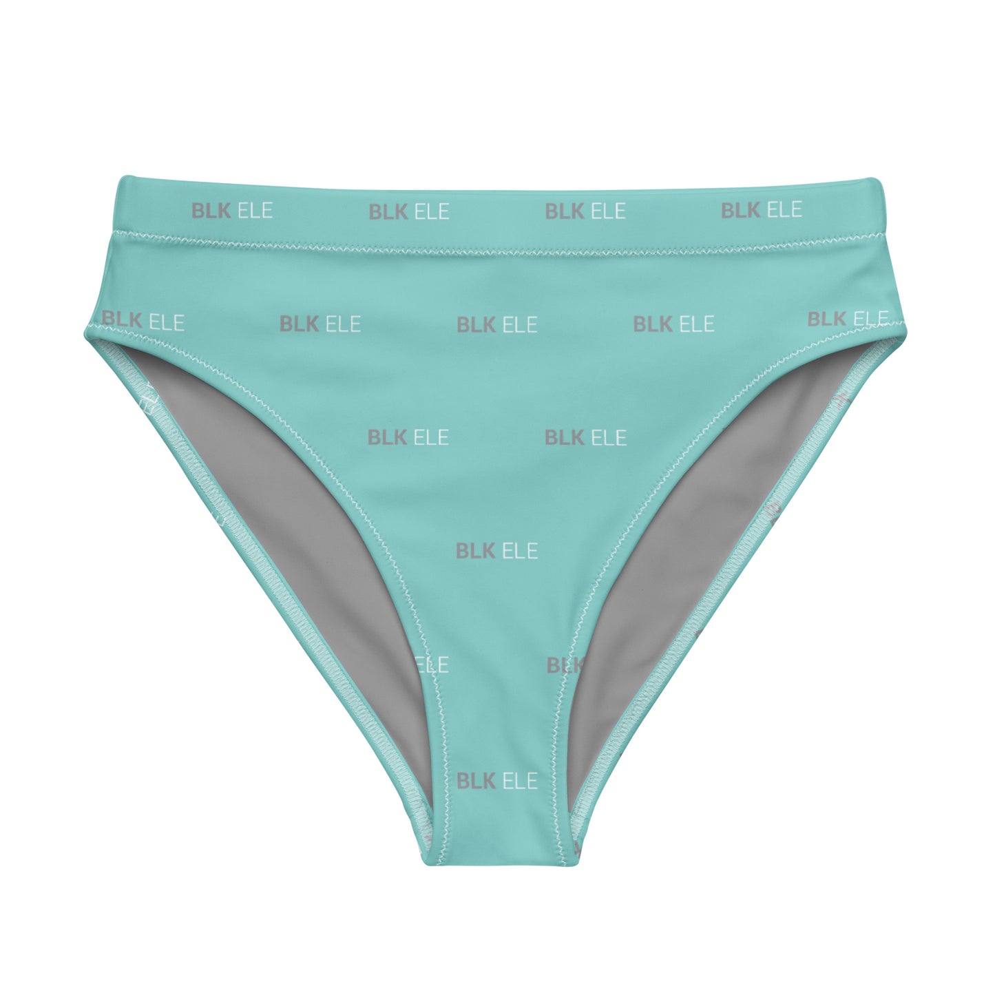 S2NR RECYCLED HIGH WAISTED BIKINI BOTTOMS - (Smoke Gray / Tiffany Mint / Wht)