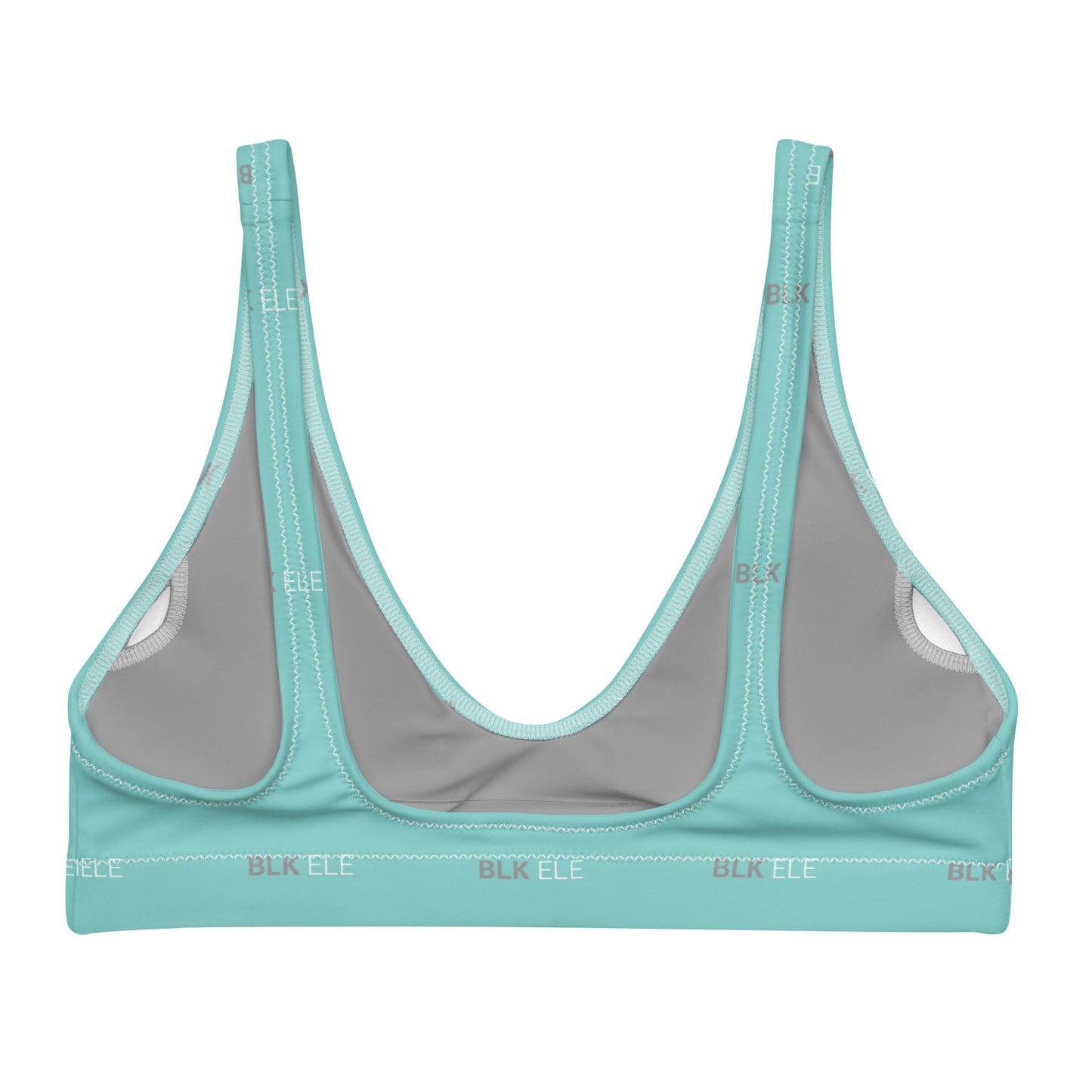 S2NR RECYCLED PADDED BIKINI TOP - (Smoke Gray / Tiffany Mint / Wht)