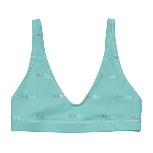 S2NR RECYCLED PADDED BIKINI TOP - (Smoke Gray / Tiffany Mint / Wht)