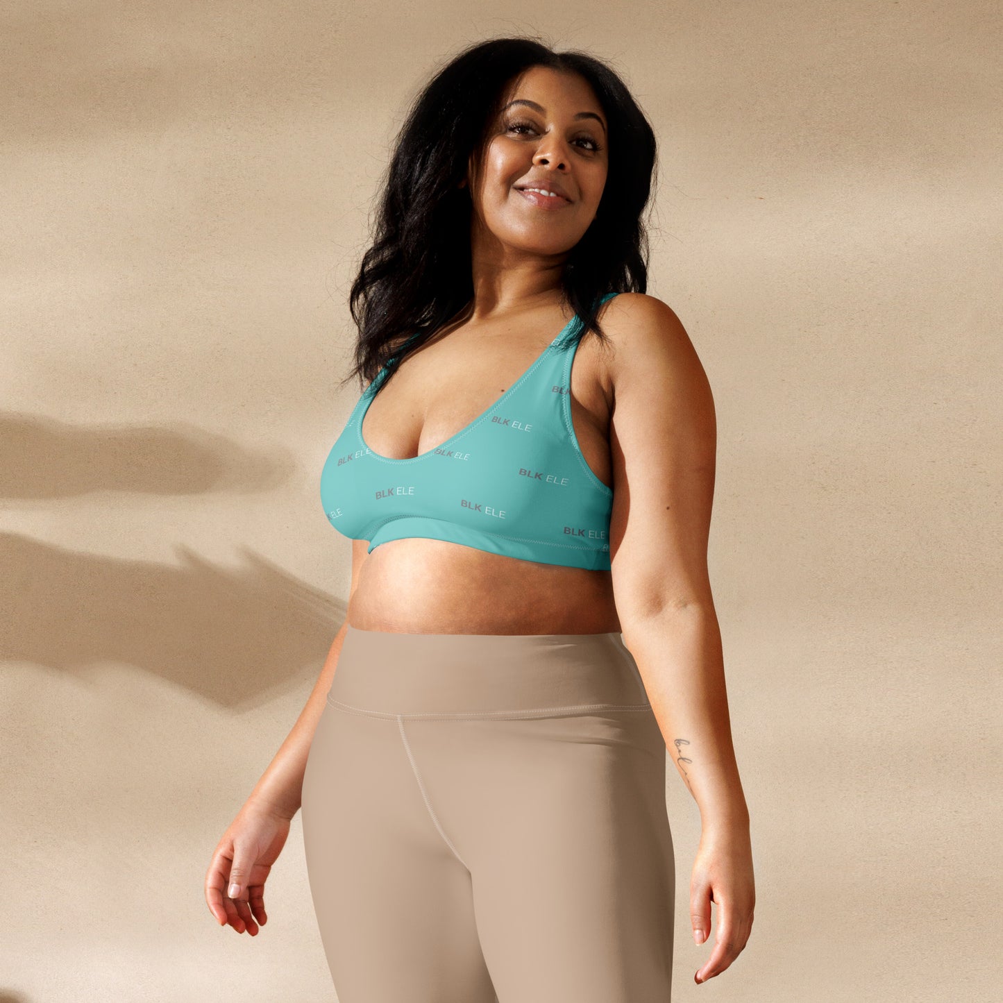 S2NR RECYCLED PADDED BIKINI TOP - (Smoke Gray / Tiffany Mint / Wht)
