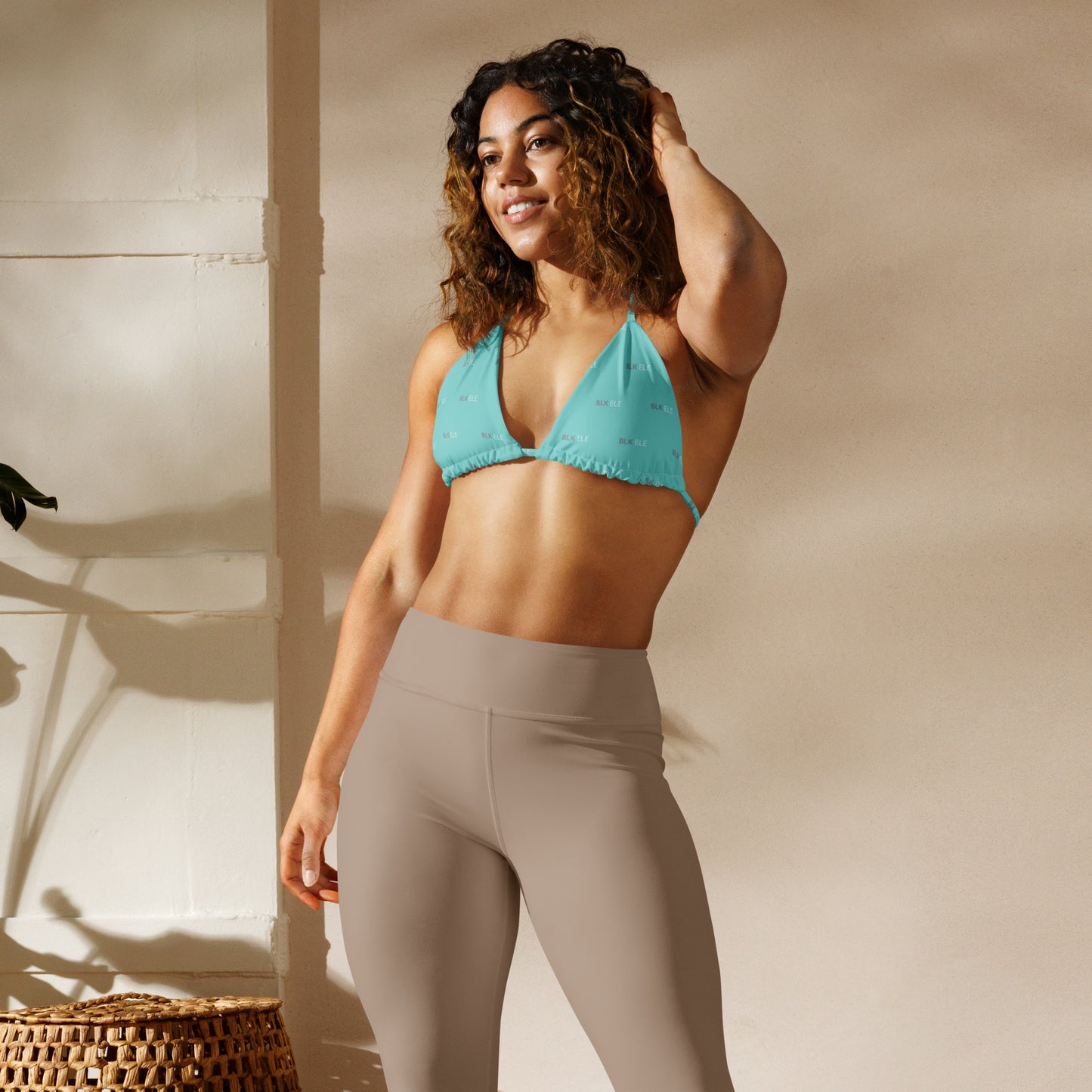 S2NR STRING BIKINI - TOP (Smoke Gray / Tiffany Mint / Wht)