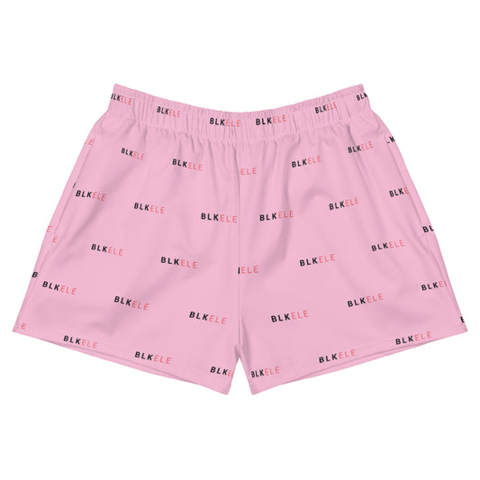 WOMENS BLK ELE PRINT LOGO EVERYTHING SHORTS - COTTON CANDY