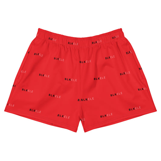 WOMENS BLK ELE PRINT LOGO EVERYTHING SHORTS - AZTECA
