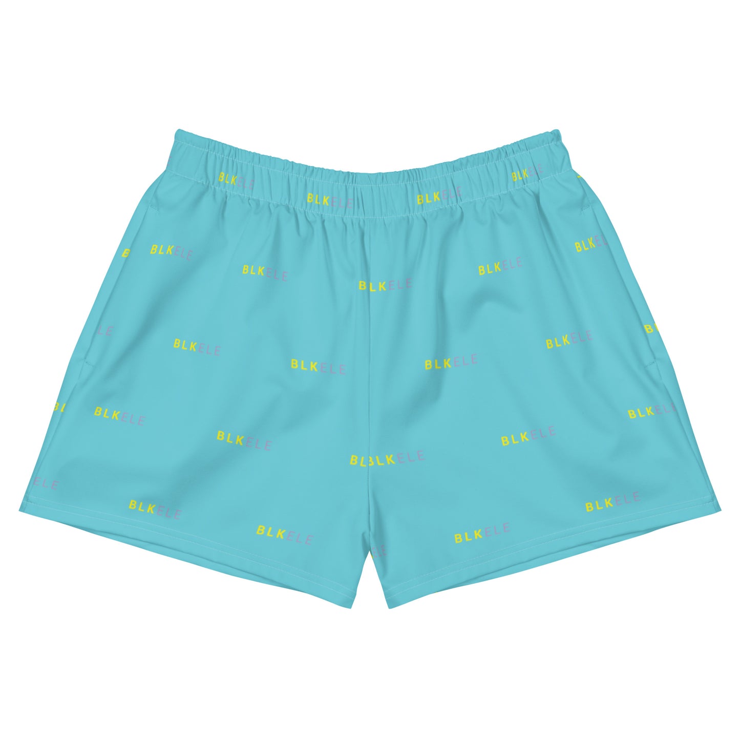 WOMENS BLK ELE PRINT LOGO EVERYTHING SHORTS - EASTER ISLAND
