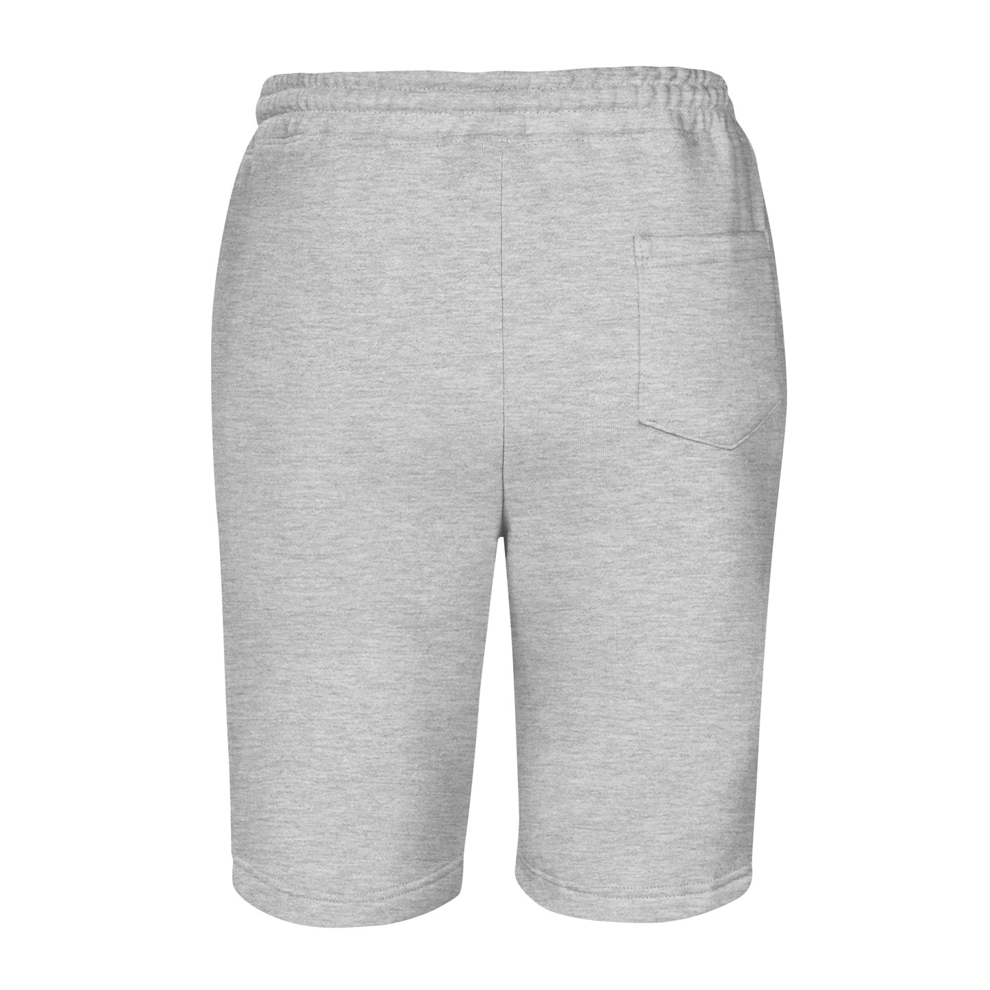 BLK ELE 2 TONE PRINT EMBROIDERED FLEECE SHORT