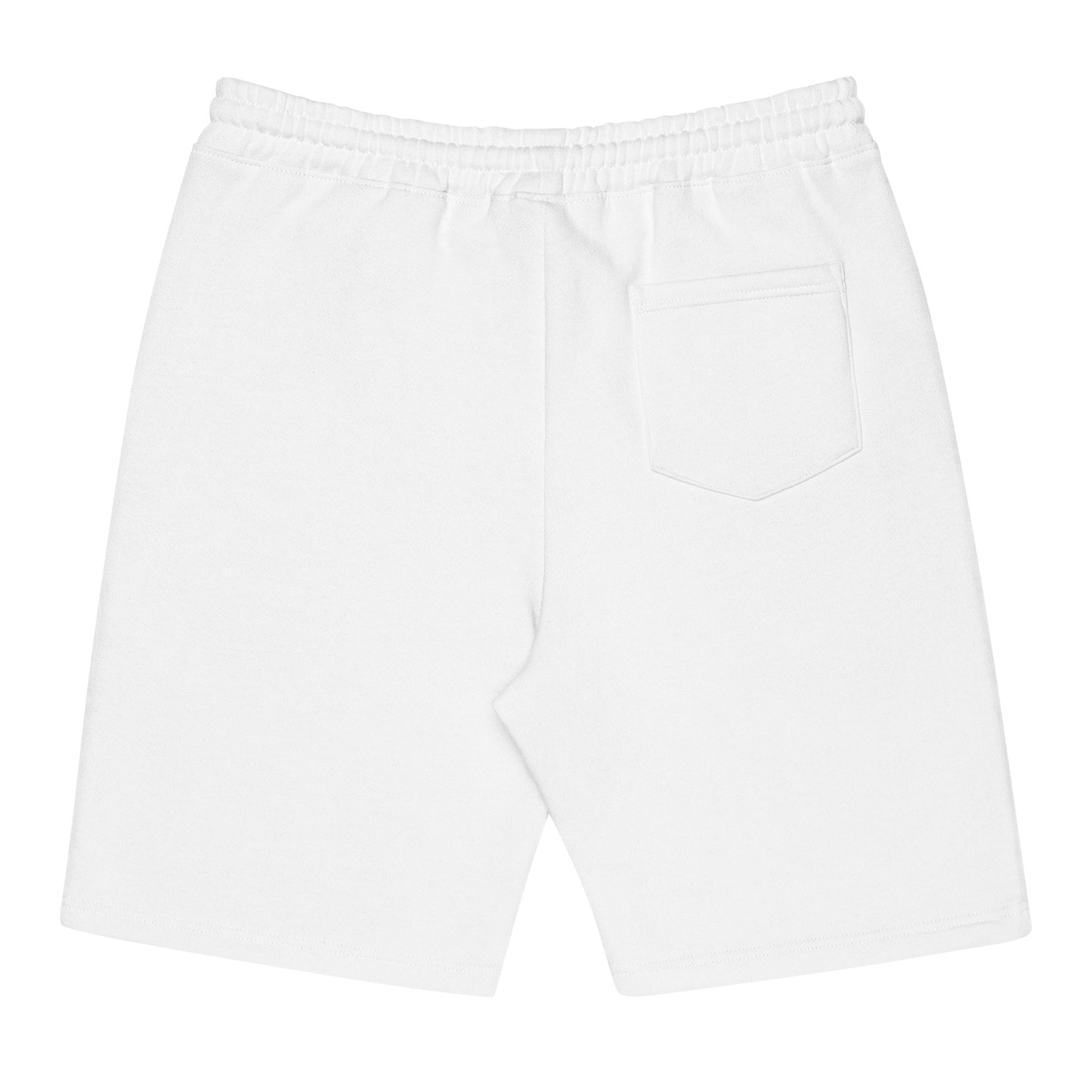 BLK ELE 2 TONE PRINT EMBROIDERED FLEECE SHORT