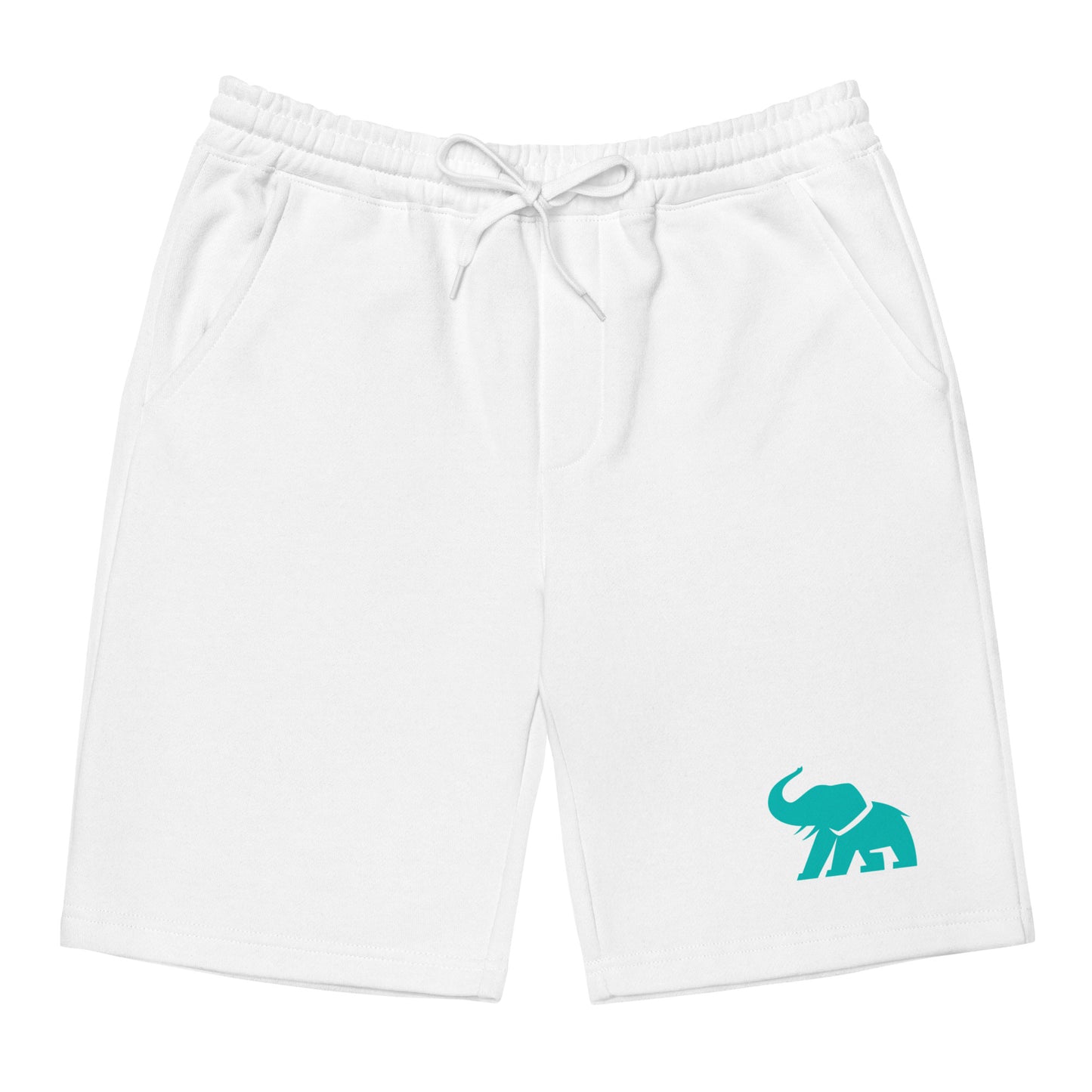 ELEPHVNT PRINT FLEECE SHORTS - TIFFANY MINT